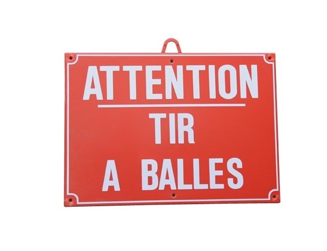 Panneau - Tir à balles